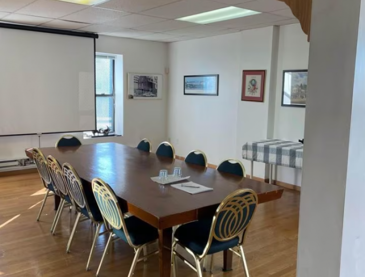 Conference Room/Open Area with views of Boston St. and Highway